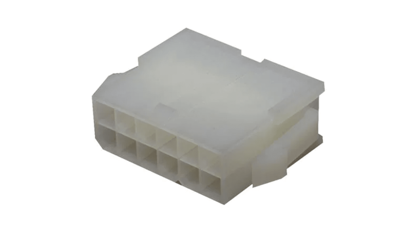 Molex Mini-Fit Crimpsteckverbinder-Gehäuse Stecker 4.2mm, 12-polig / 2-reihig, Tafelmontage für 5558, 30490