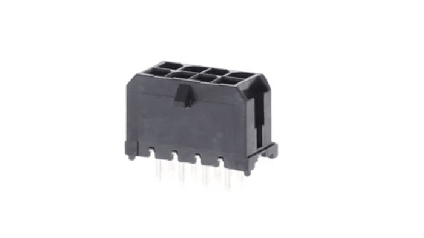 Conector macho para PCB Molex serie Micro-Fit 3.0 de 8 vías, 2 filas, paso 3.0mm, para soldar, Montaje en orificio