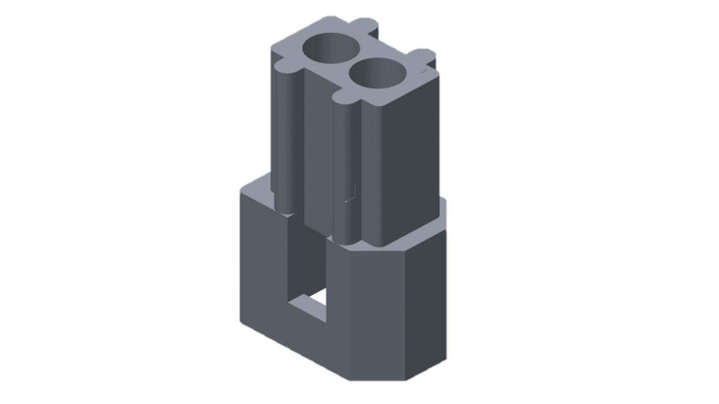 Molex, Standard .062" Male Crimp Connector Housing, 1.57mm Pitch, 2 Way, 1 Row