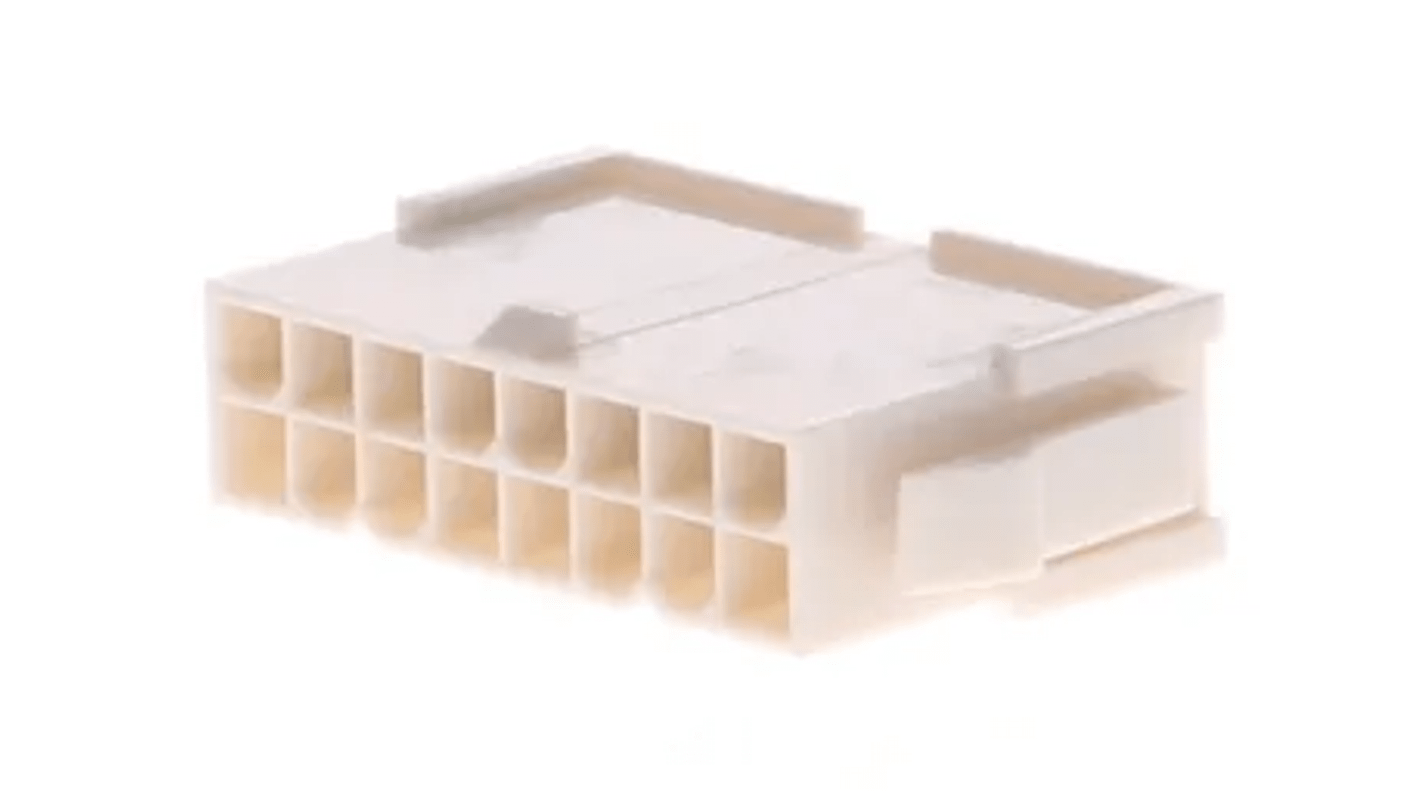 Molex, Mini-Fit Male Crimp Connector Housing, 4.2mm Pitch, 16 Way, 2 Row