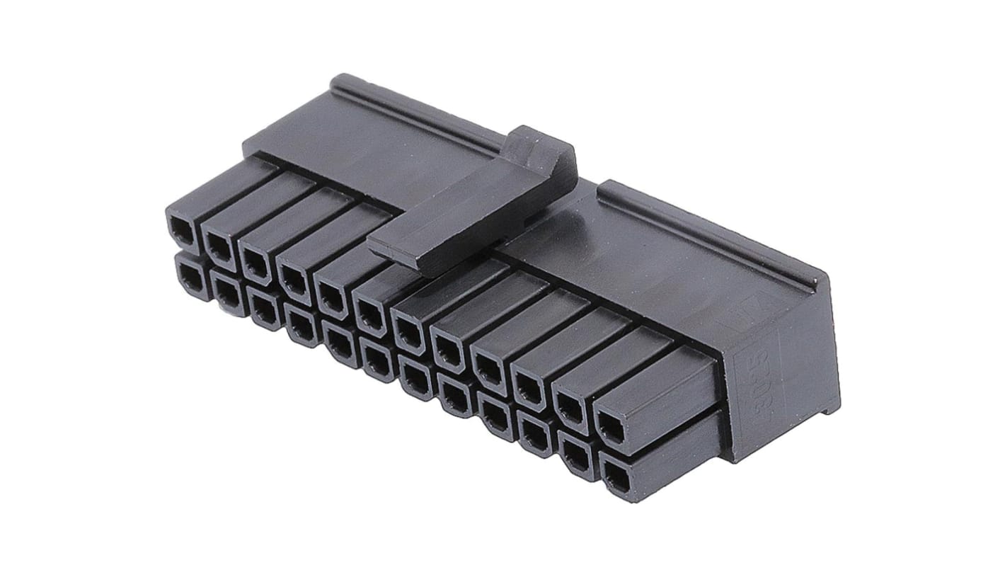 Molex, Micro-Fit Female Crimp Connector Housing, 3mm Pitch, 24 Way, 2 Row