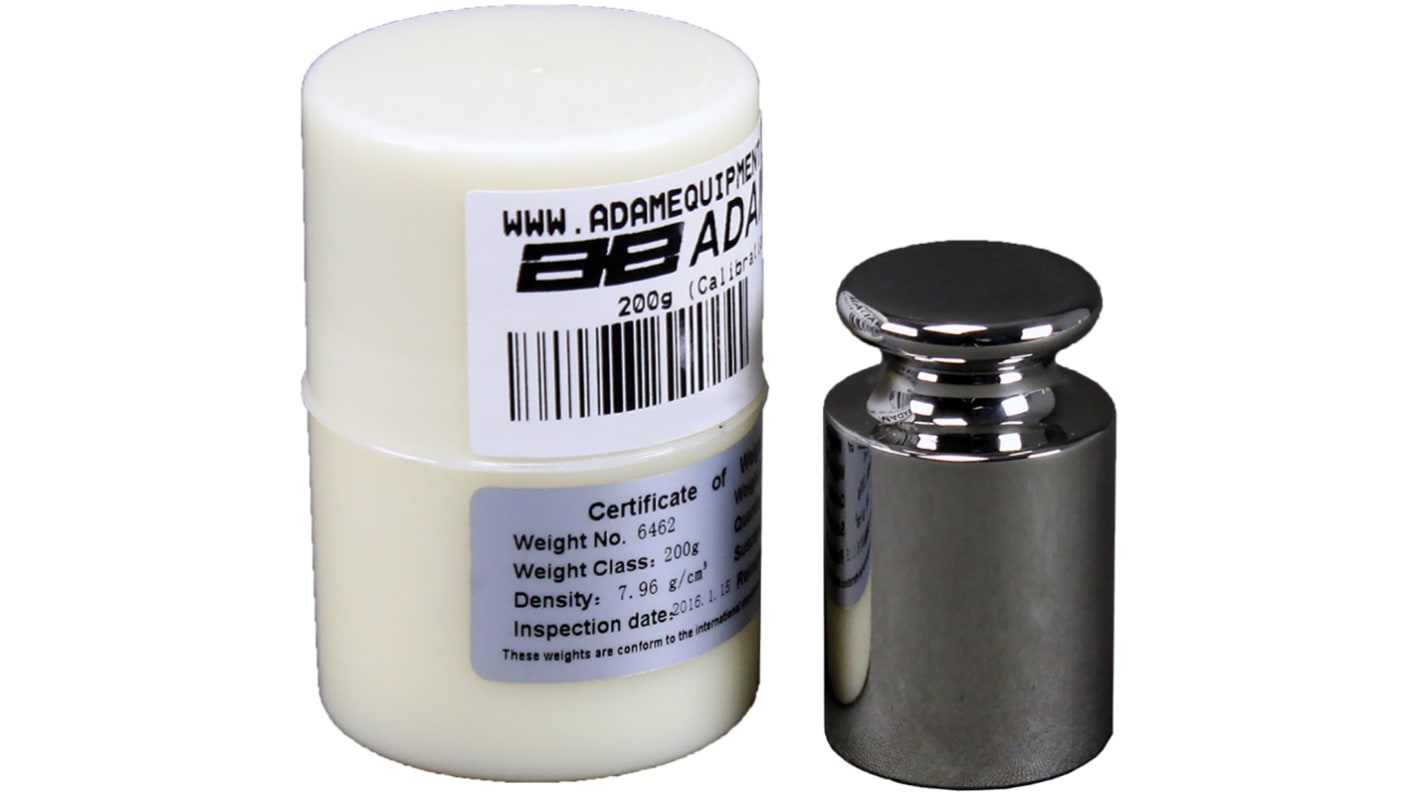 Adam Equipment Co Ltd Prüfgewicht 200g für Waagen, 200g F1 Edelstahl, PreCal