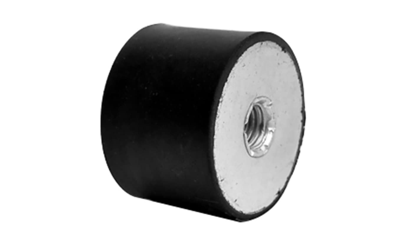 RS PRO M4 Anti Vibration Mount, Female Buffer Foot with 15.3kg Compression Load