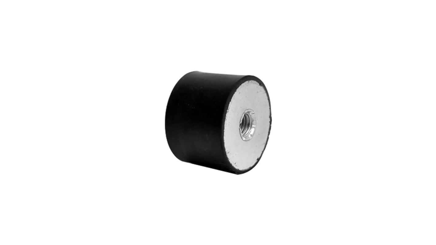 RS PRO Gummi Vibrationsdämpfer, Innengewinde-Puffer M10, Ø 50mm x 50mm, 60 Shore A
