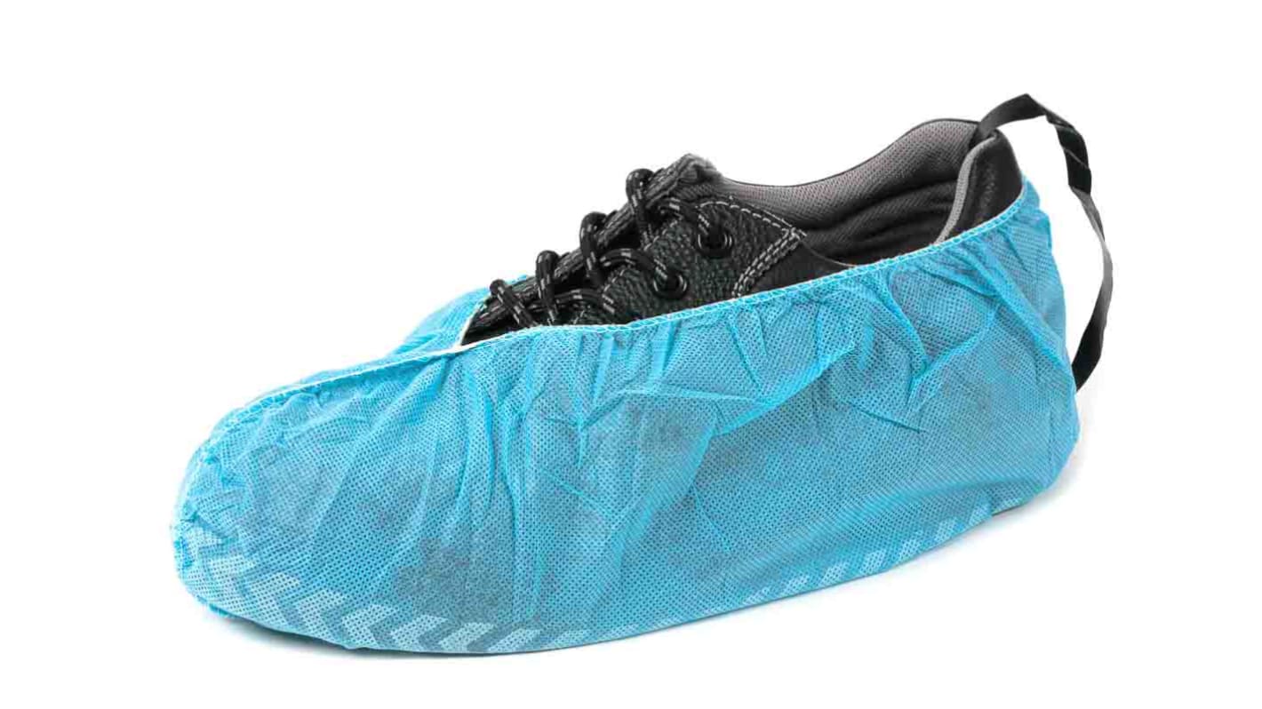 EUROSTAT Blue Disposable Shoe Cover, One Size, 50 pairs pack