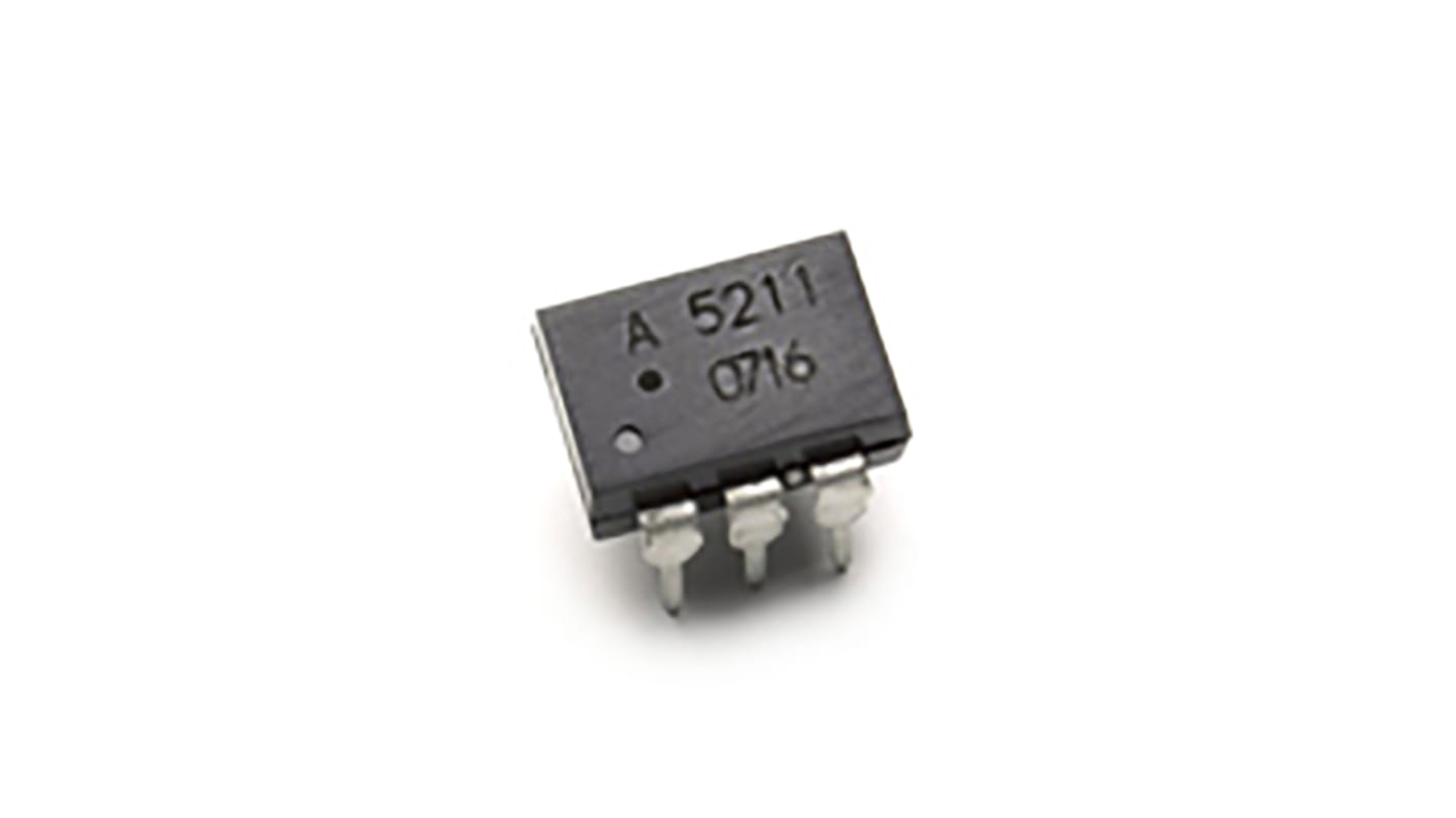 Broadcom Solid State Relay, 0.2 A Load, PCB Mount, 600 V Load, 1.7 V Control