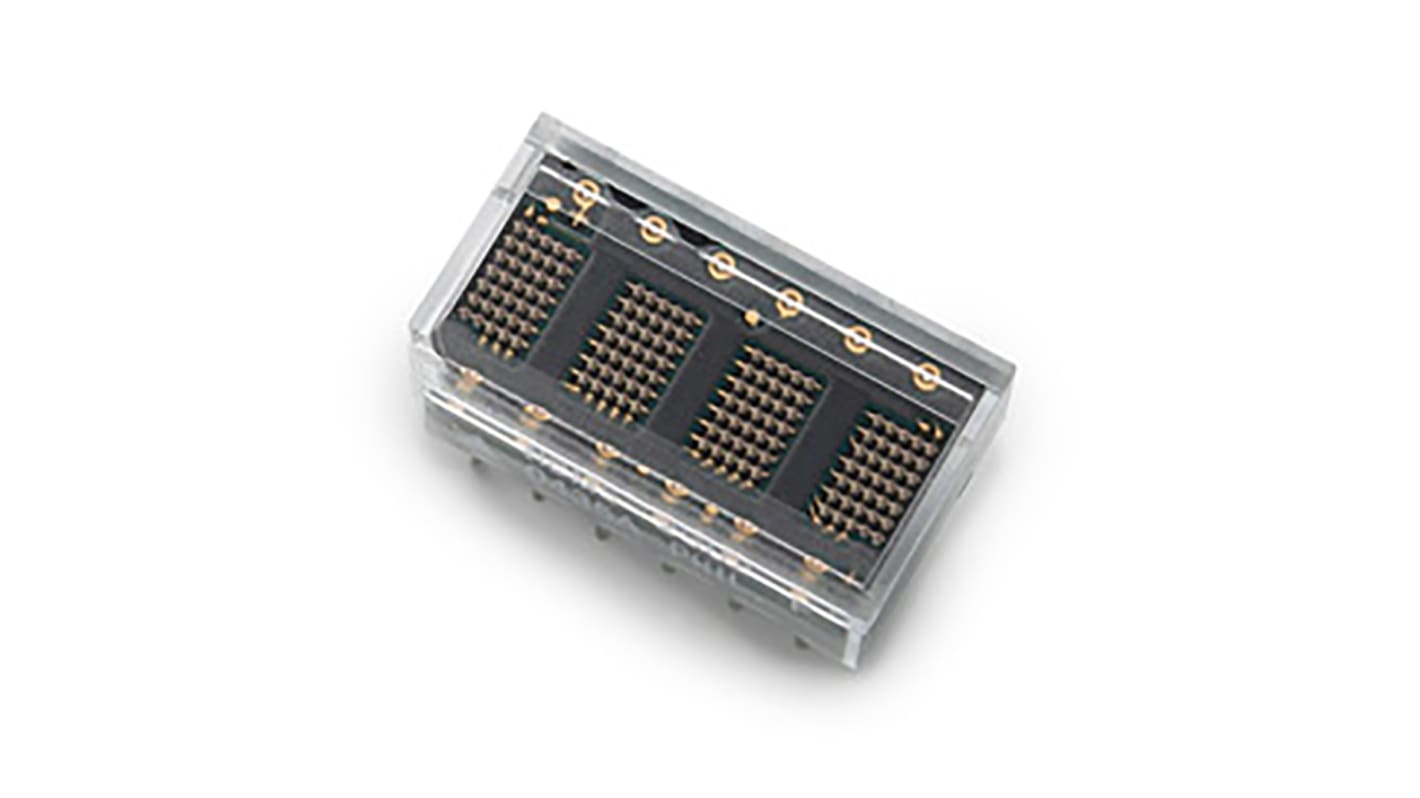 HCMS-2902 Broadcom 4 Digit Dot Matrix LED Display, 5 x 7 Dot Matrix Red 270 (Typ.) μcd 3.7mm