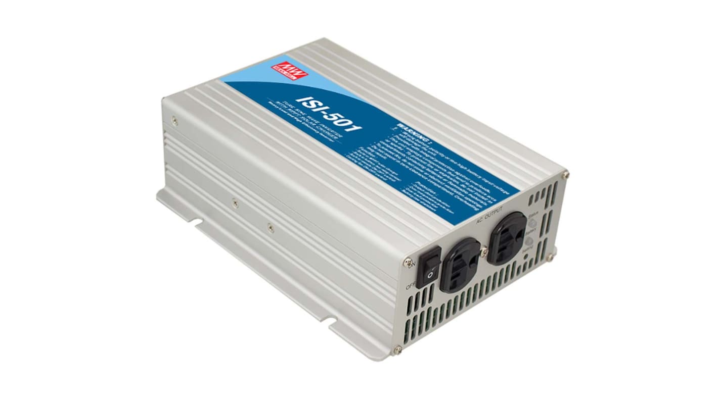 MEAN WELL Pure Sine Wave 500W Power Inverter, 42 → 60V dc Input, 230V ac Output