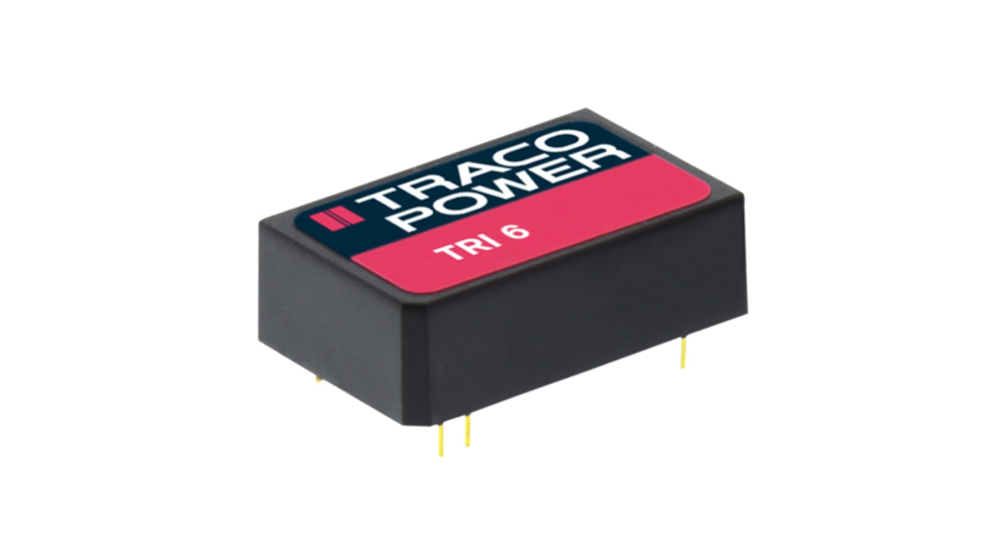 TRACOPOWER TRI 6 DC-DC Converter, ±12V dc/ 250mA Output, 18 → 36 V dc Input, 6W, Through Hole, +95°C Max Temp