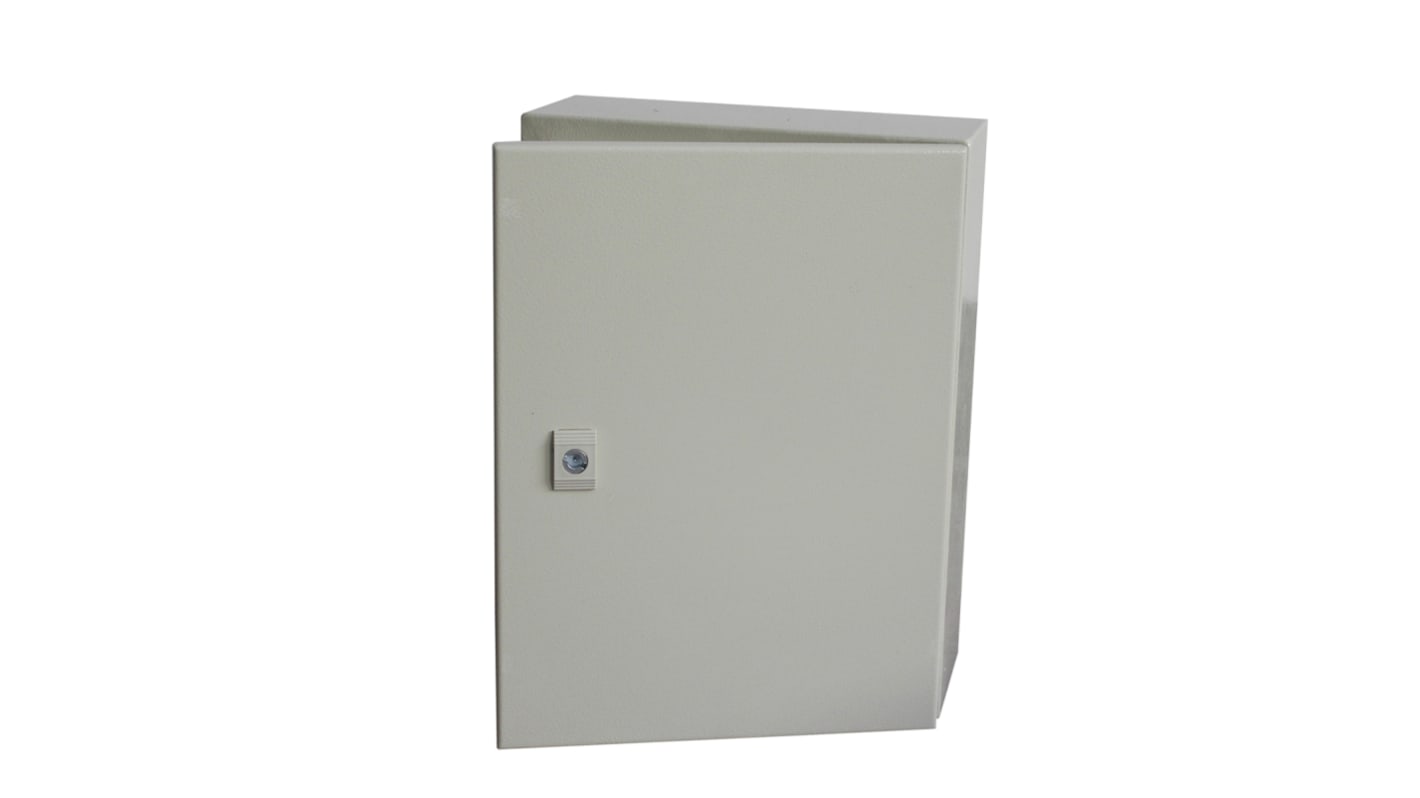 Caja de pared RS PRO de Acero RAL 7032, con placa de montaje, IP66