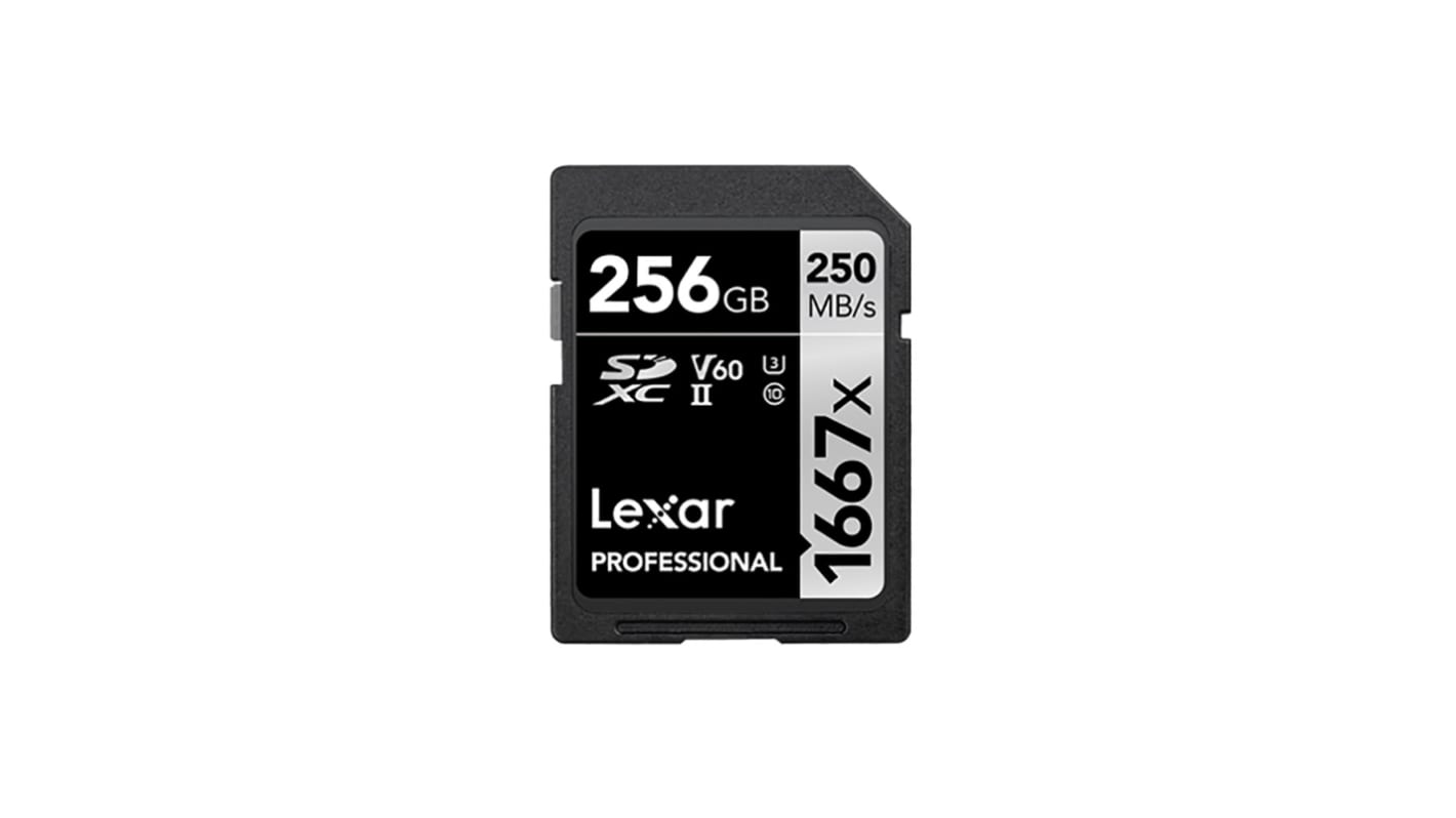 Lexar 256 GB SDXC SD Card, Class 10, UHS II (U3)