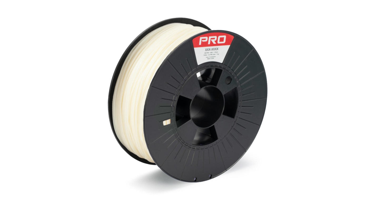 RS PRO 1.75mm Natural PVA-M 3D Printer Filament, 1kg