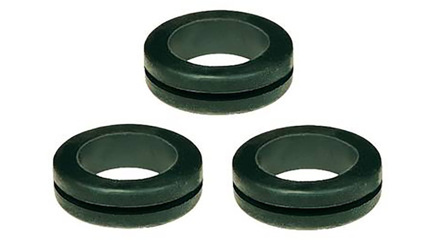 SES Sterling DA Black Polychloroprene 28mm Cable Grommet for Maximum of 20mm Cable Dia. 02520078010