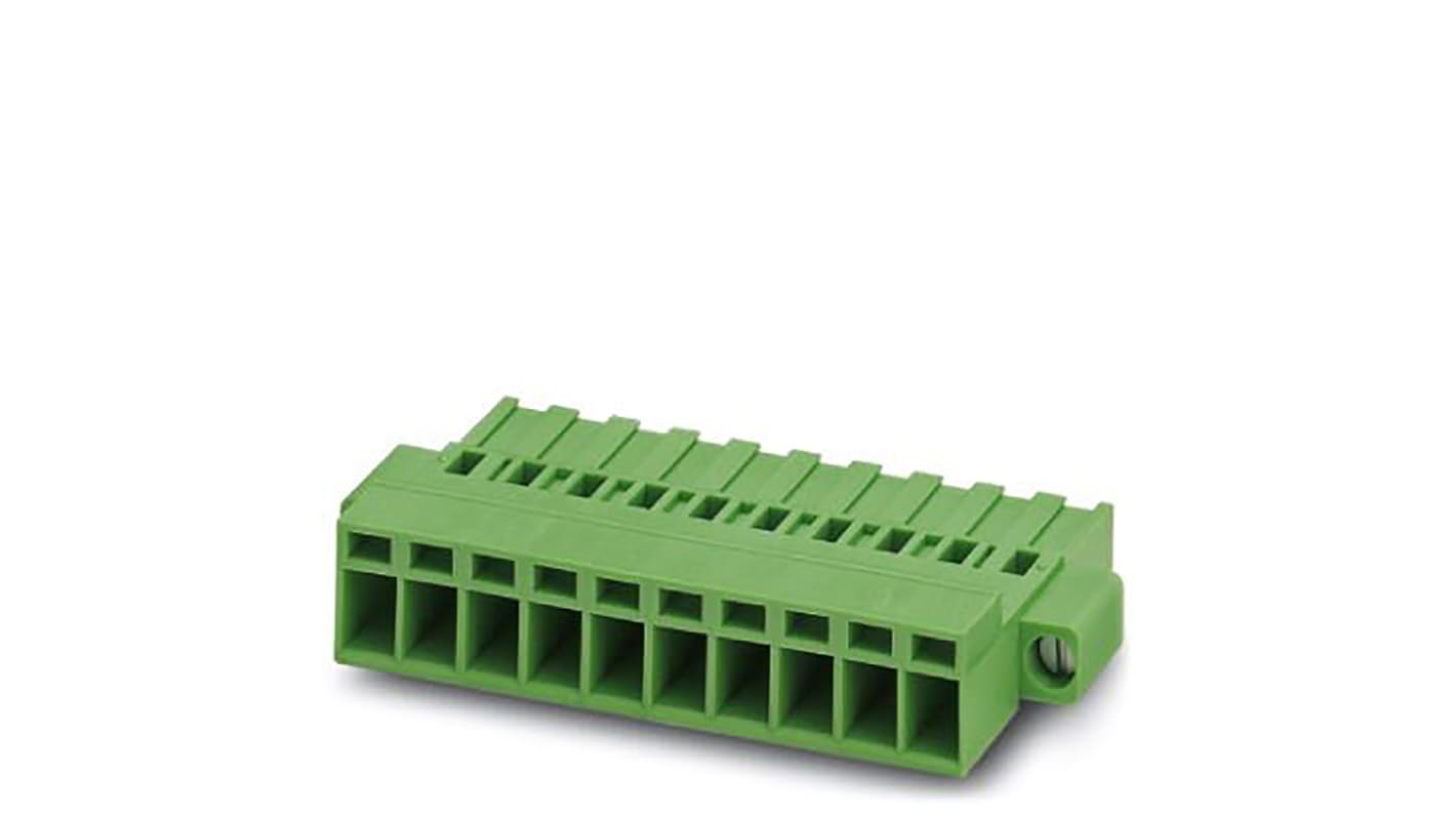 Phoenix Contact, 5.08mm Pitch, 4 Way, Horizontal, Pluggable Terminal Block, Plug, Cable Mount, Crimp Termination,