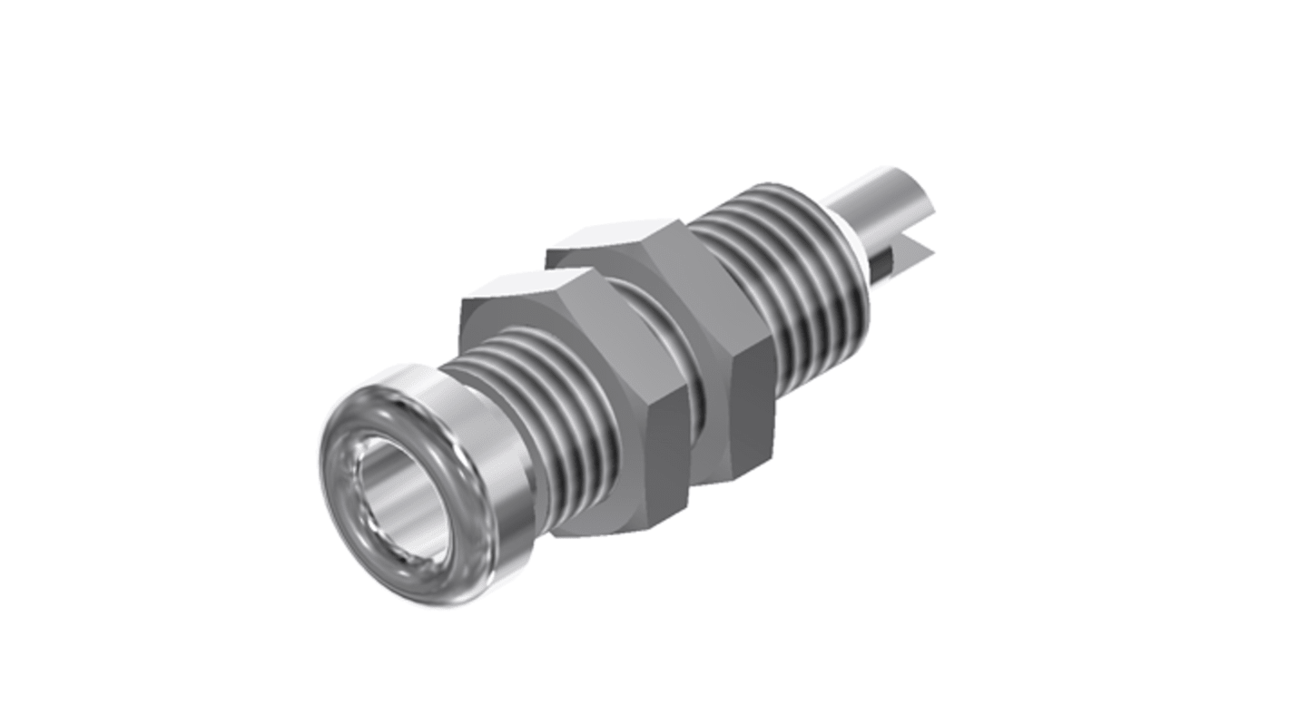 Hirschmann Test & Measurement Female Banana Socket, 4 mm Connector, Solder Termination, 16A, 60V dc, Nickel Plating