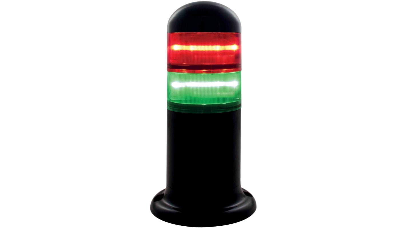 Columna de señalización RS PRO, LED Rojo/Verde, 24 V ac / dc