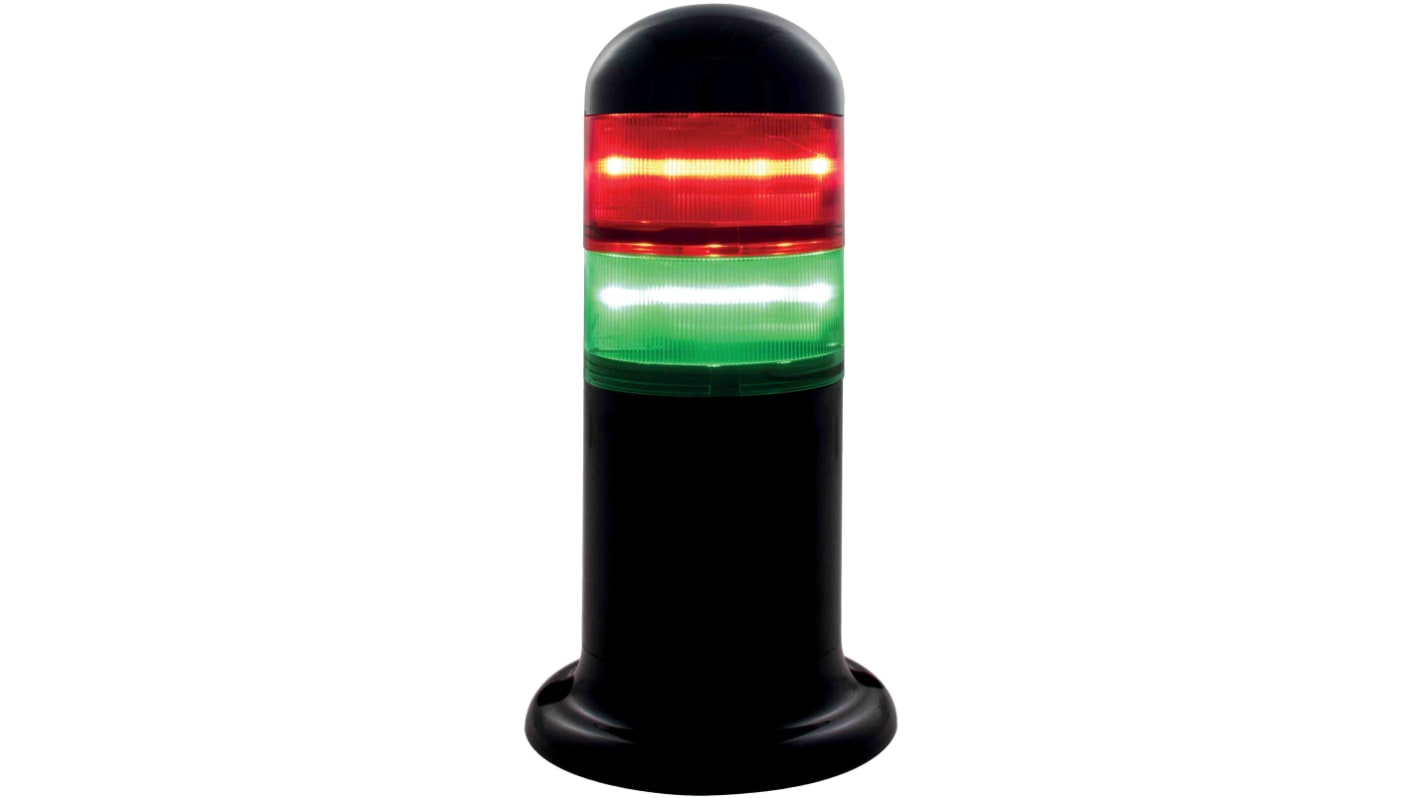 RS PRO Red/Green Signal Tower, 120 → 240 V ac