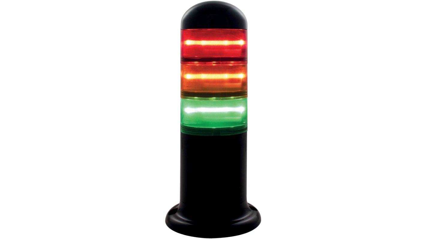 Rs-Online Torretta di segnalazione RS PRO 24 V ca/cc LED lenti Rosso/Verde/Ambra