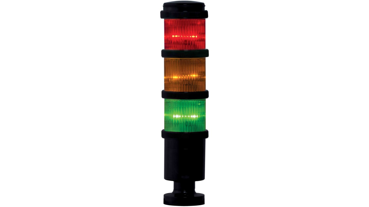 Rs-Online Torretta di segnalazione RS PRO 240 V c.a. LED lenti Rosso/Verde/Ambra