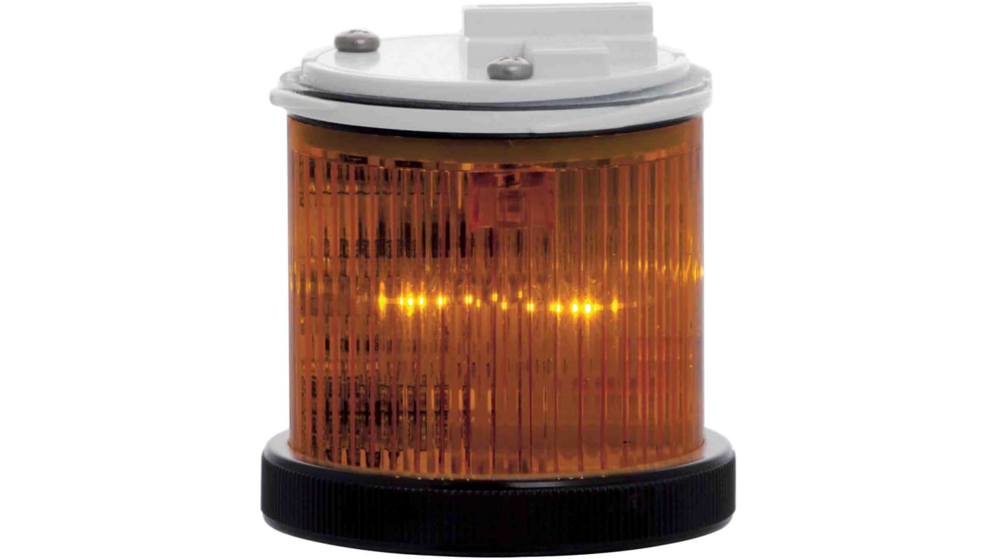 RS PRO Amber Multiple Effect Beacon Unit, 110 V ac, LED Bulb, AC, IP66