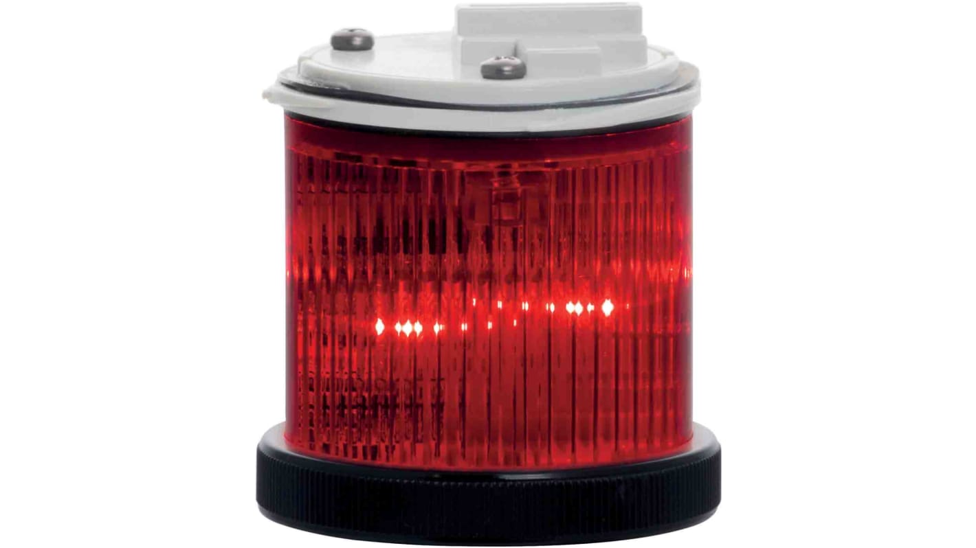 RS PRO LED警示灯, 110 V 交流电源, Φ55mm底座, 红色透镜