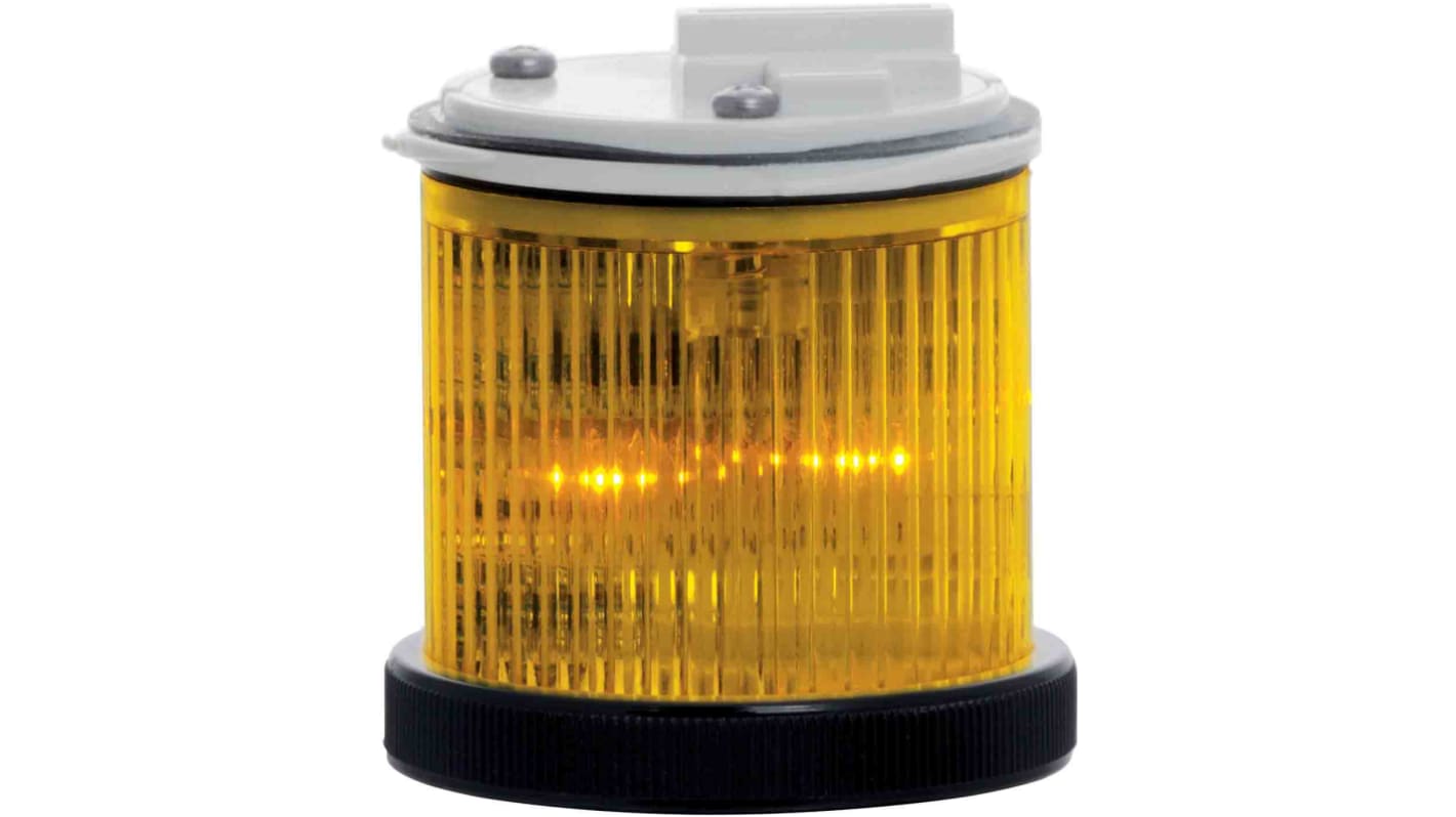 RS PRO Yellow Multiple Effect Beacon Unit, 110 V ac, LED Bulb, AC, IP66