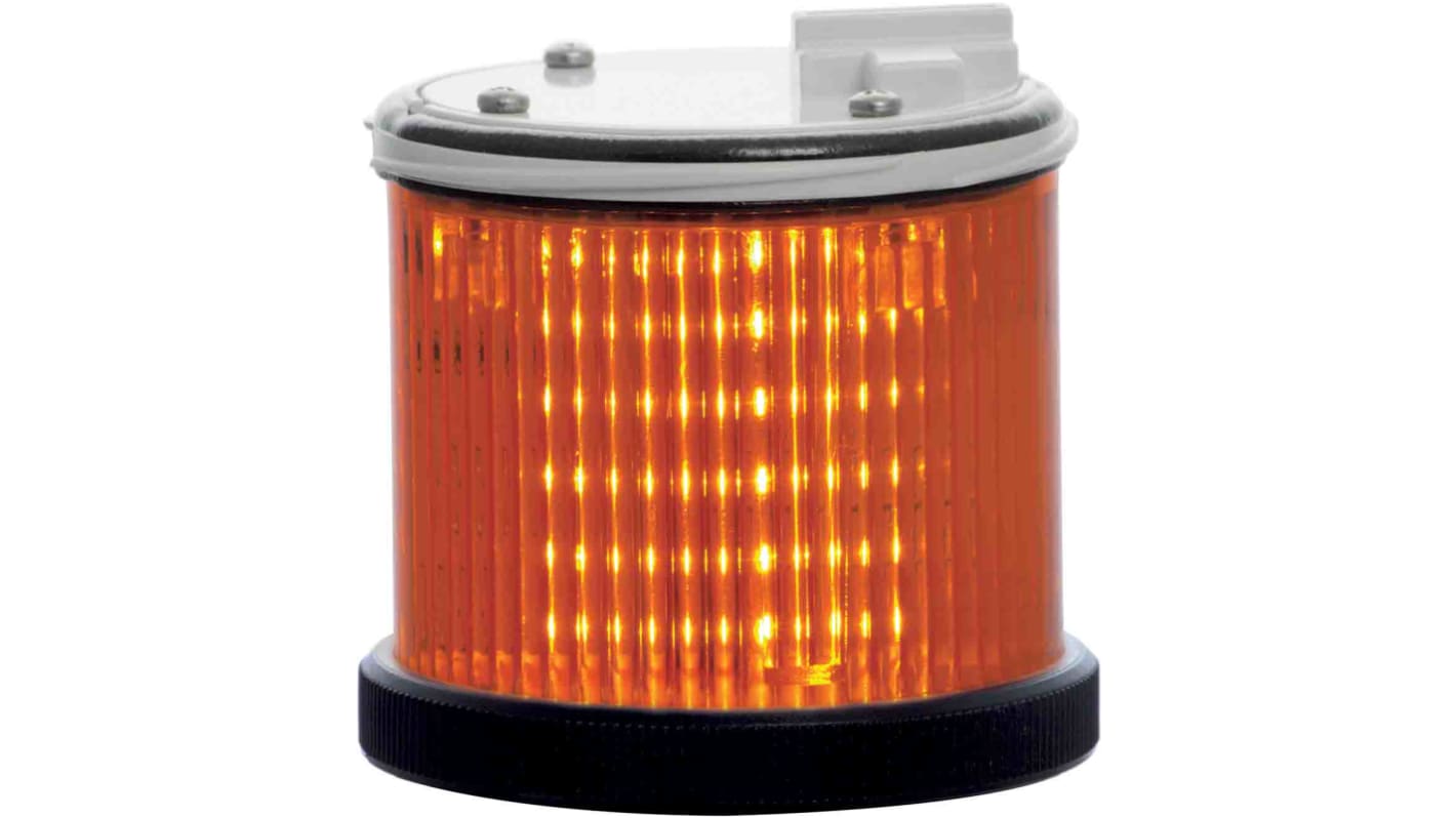 RS PRO Amber Multiple Effect Beacon Unit, 24 V ac/dc, LED Bulb, AC, DC, IP66