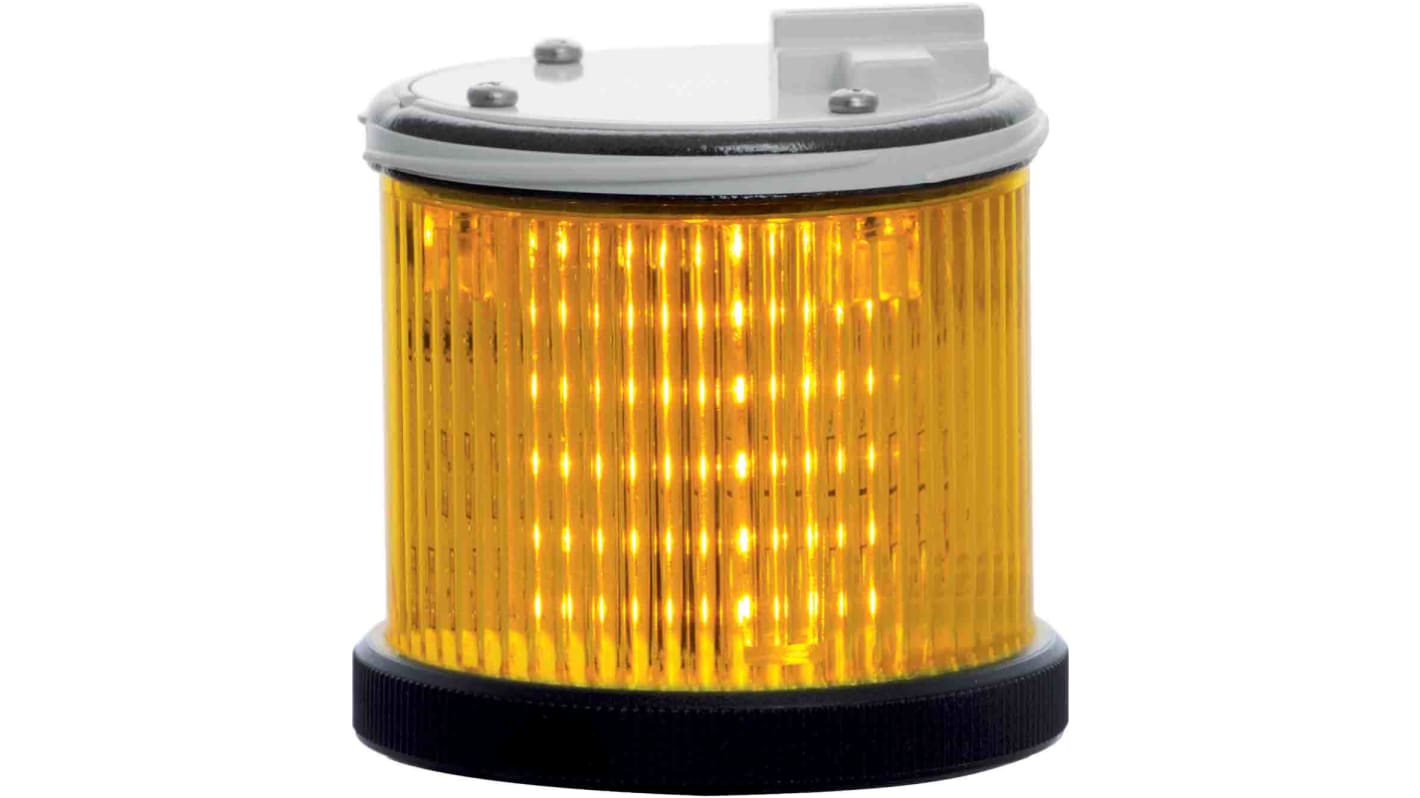 RS PRO Yellow Multiple Effect Beacon Unit, 110 V ac, LED Bulb, AC, IP66