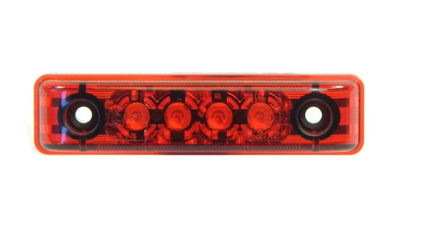 Balise à LED Fixe à LED Rouge RS PRO, 12 V c.c.