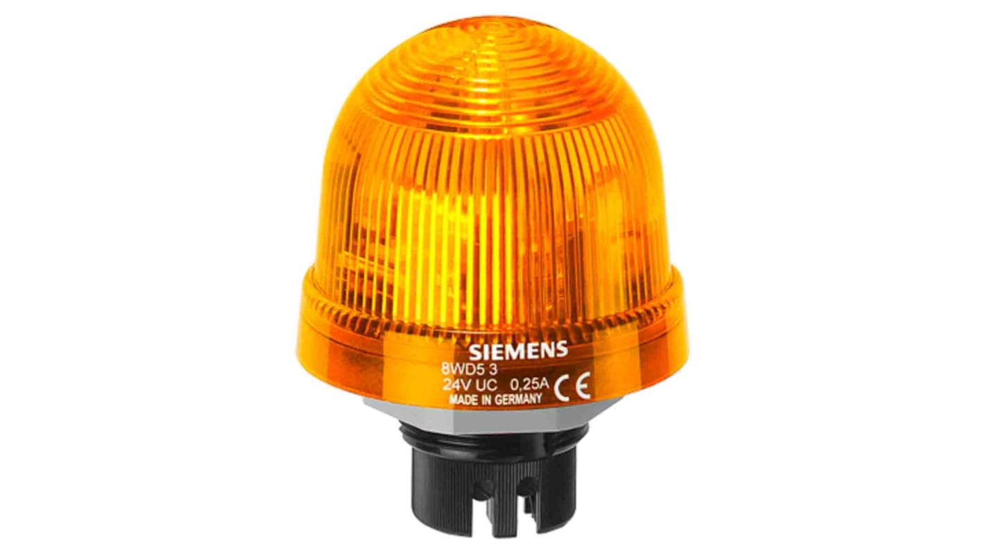 Siemens Yellow Flashing Beacon, 230 V ac, Bayonet Mount, Xenon Bulb, IP65