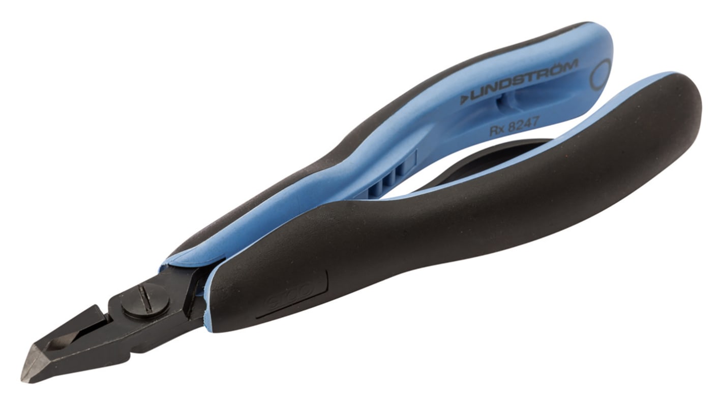 Alicates de corte oblicuos Lindstrom, capacidad de corte 1mm, long. total 143 mm, ESD