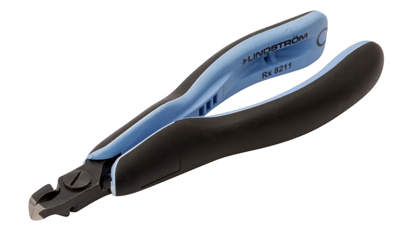 Alicates de corte oblicuos Lindstrom, capacidad de corte 1.2mm, long. total 134,5 mm, ESD