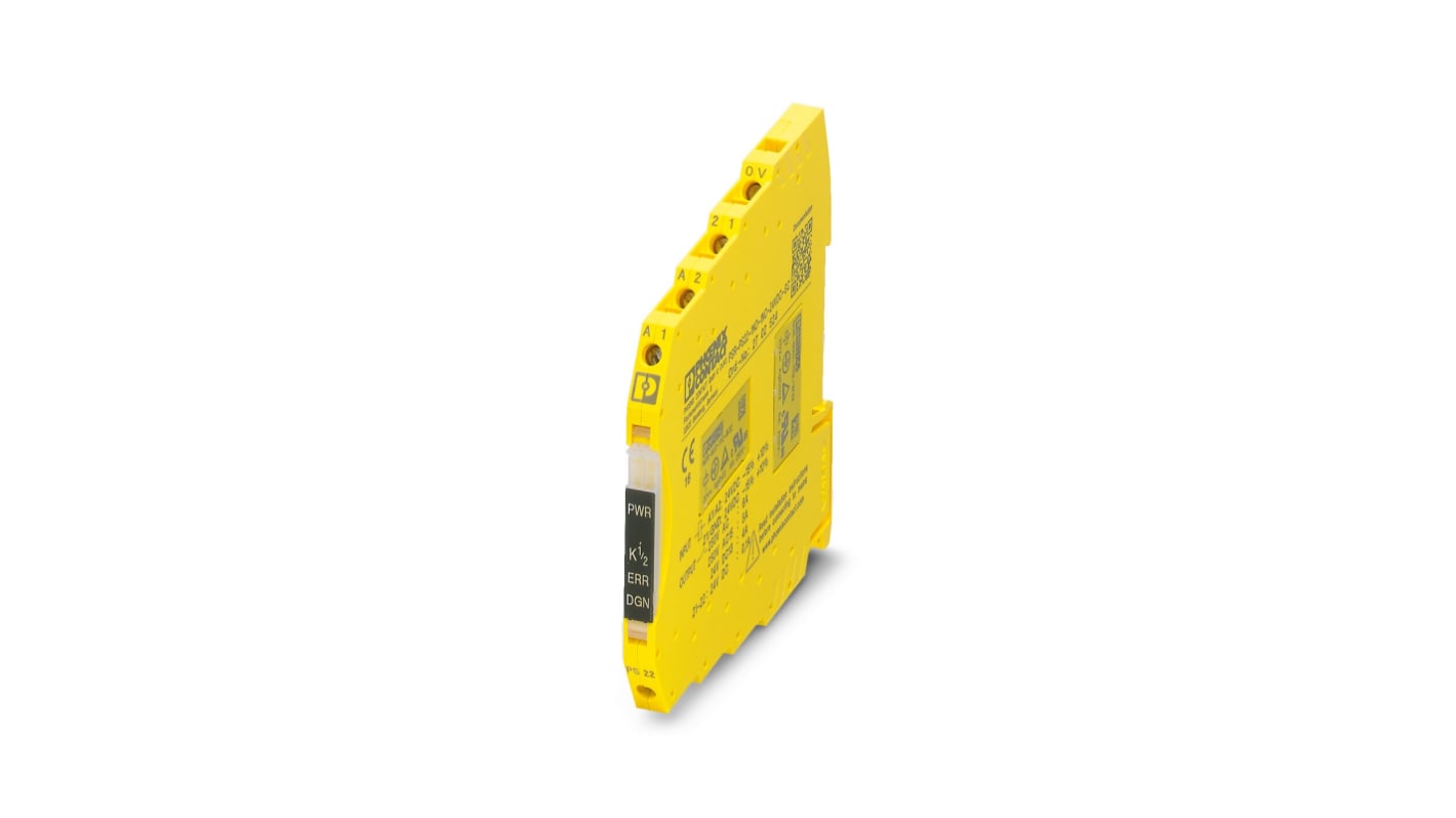 Phoenix Contact PSRmini PSR-PS22 Safety Monitoring Coupling Relay, 24V dc, Dual-Channel, 1 Safety Contacts