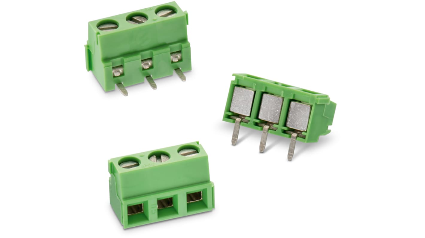 Wurth Elektronik 2135 Series PCB Terminal Block, 2-Contact, 5.08mm Pitch, Through Hole Mount, 1-Row, Solder Termination