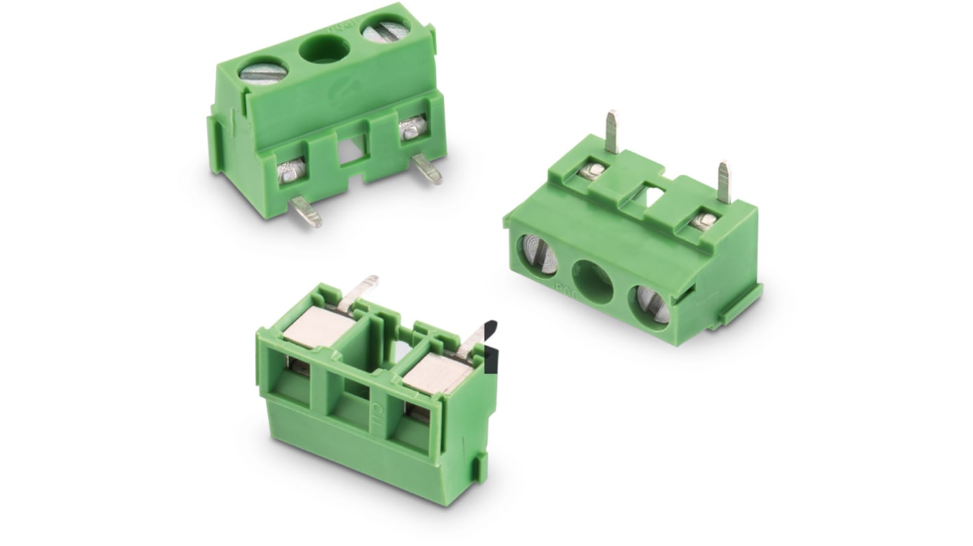 Wurth Elektronik 2136 基板用端子台, 14A, 1.6 kV ac 、 3 kV ac 、 300 V ac 、 750 V ac, 1列, 1極