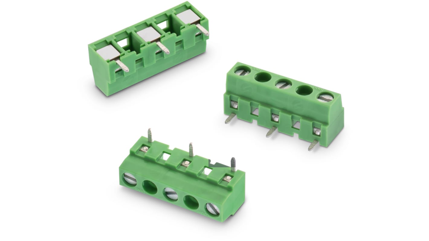 Würth Elektronik 2416 Printklemme Vertikal, für Durchsteckmontage, 8-polig / 1-reihig, Raster 10.16mm