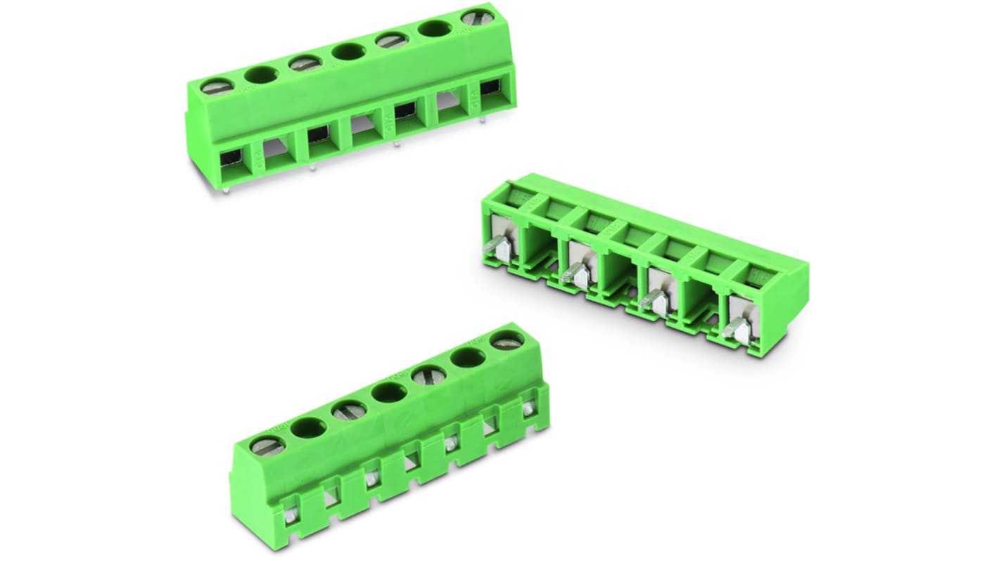 Würth Elektronik 2416 Printklemme Horizontal, für Durchsteckmontage, 3-polig / 1-reihig, Raster 10.16mm