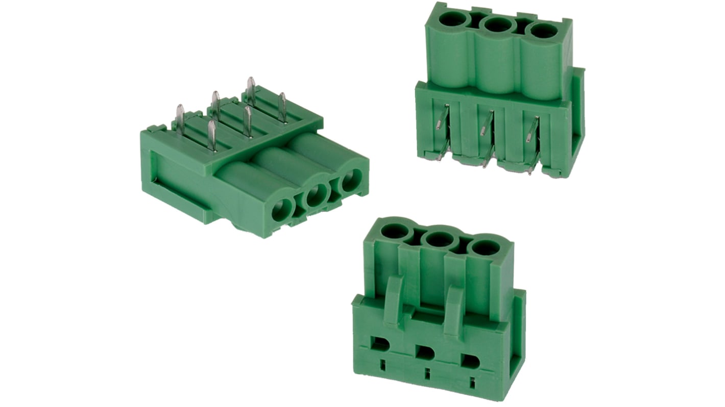 Wurth Elektronik, 5.08mm Pitch, WR-TBL, 7 Way, , Pluggable Terminal Block, Inverted Header, PCB Mount, Solder