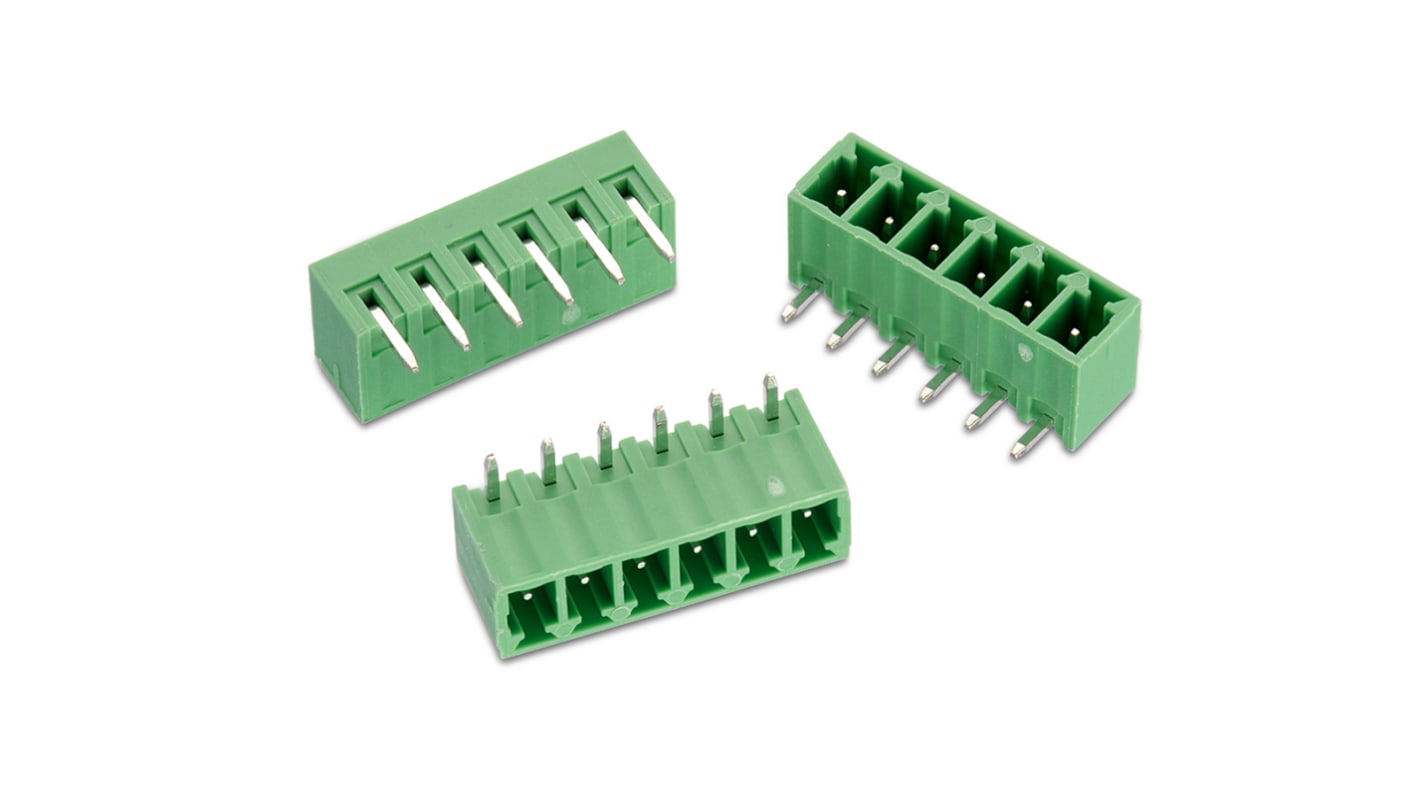 Conector macho para PCB Ángulo recto Wurth Elektronik serie WR-TBL de 13 vías, 1 fila, paso 3.81mm, para soldar,