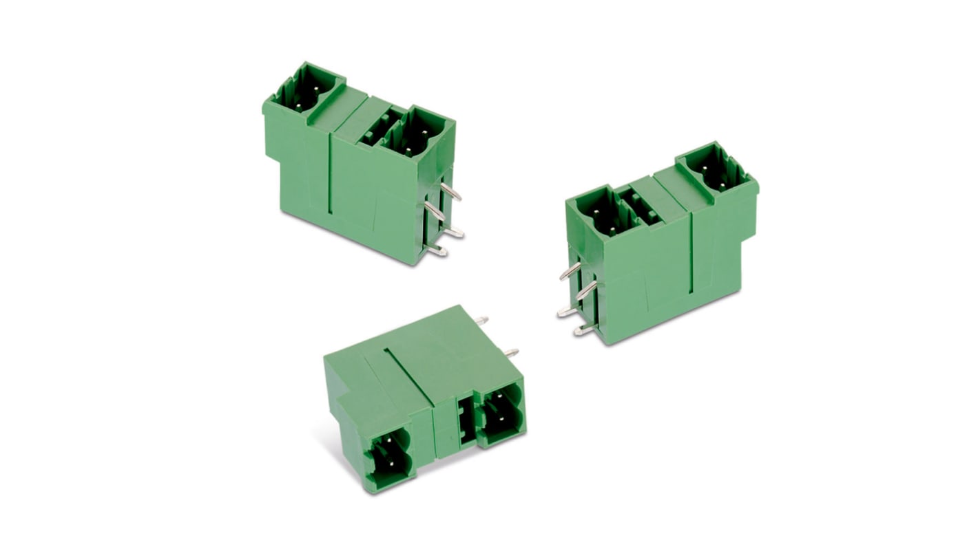 Wurth Elektronik, 5.08mm Pitch, WR-TBL, 6 Way, , Pluggable Terminal Block, Header, PCB Mount, Solder Termination,