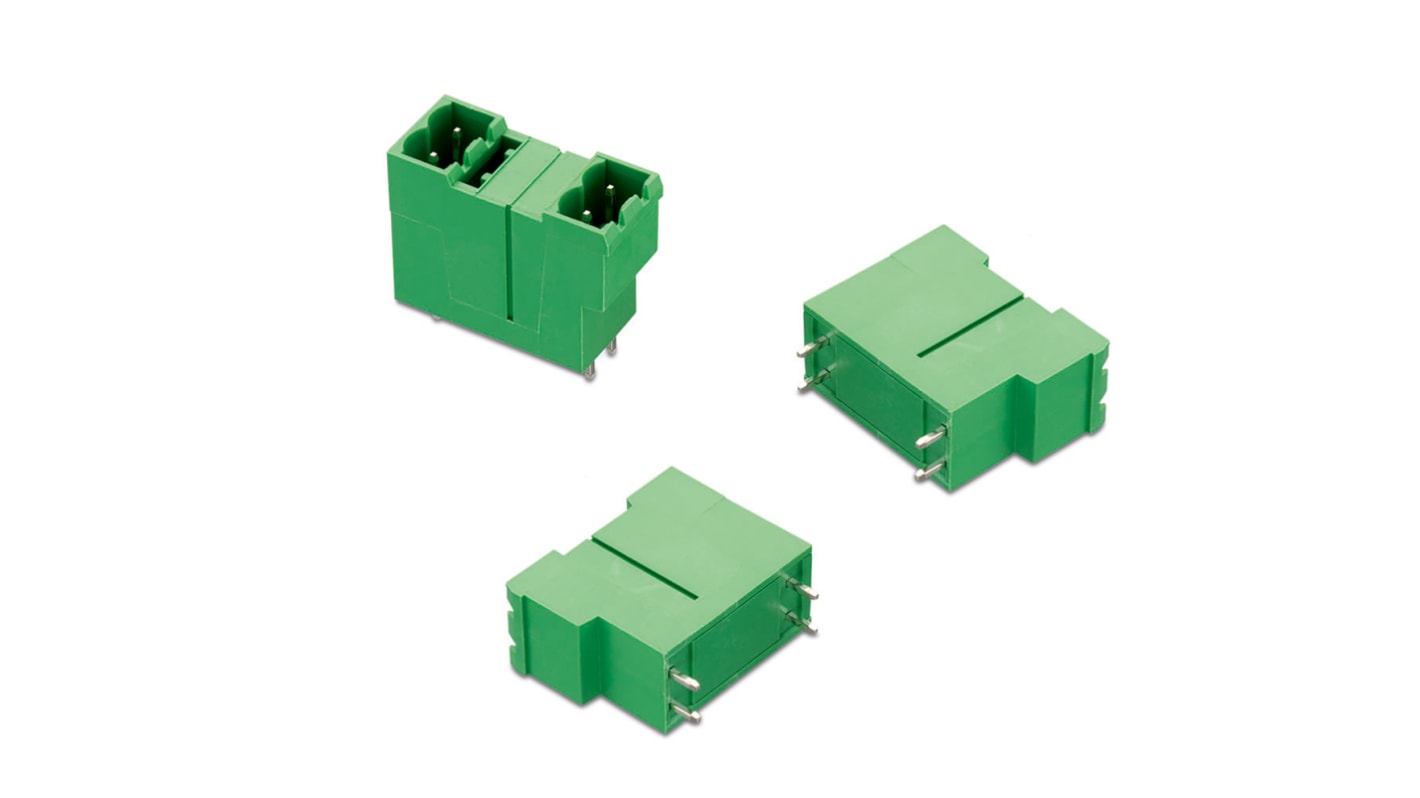 Wurth Elektronik 8p插拔式接线端子 直向排针, 5.08mm间距, 20.0A, 300.0 v, PCB安装, 焊接端接, WR-TBL系列