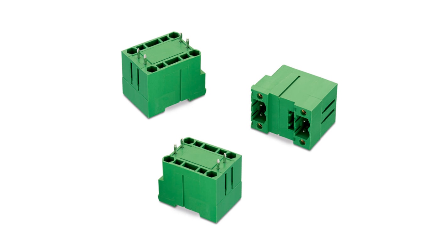 Wurth Elektronik, 5.08mm Pitch, WR-TBI, 6 Way, , Pluggable Terminal Block, Header, PCB Mount, Solder Termination,