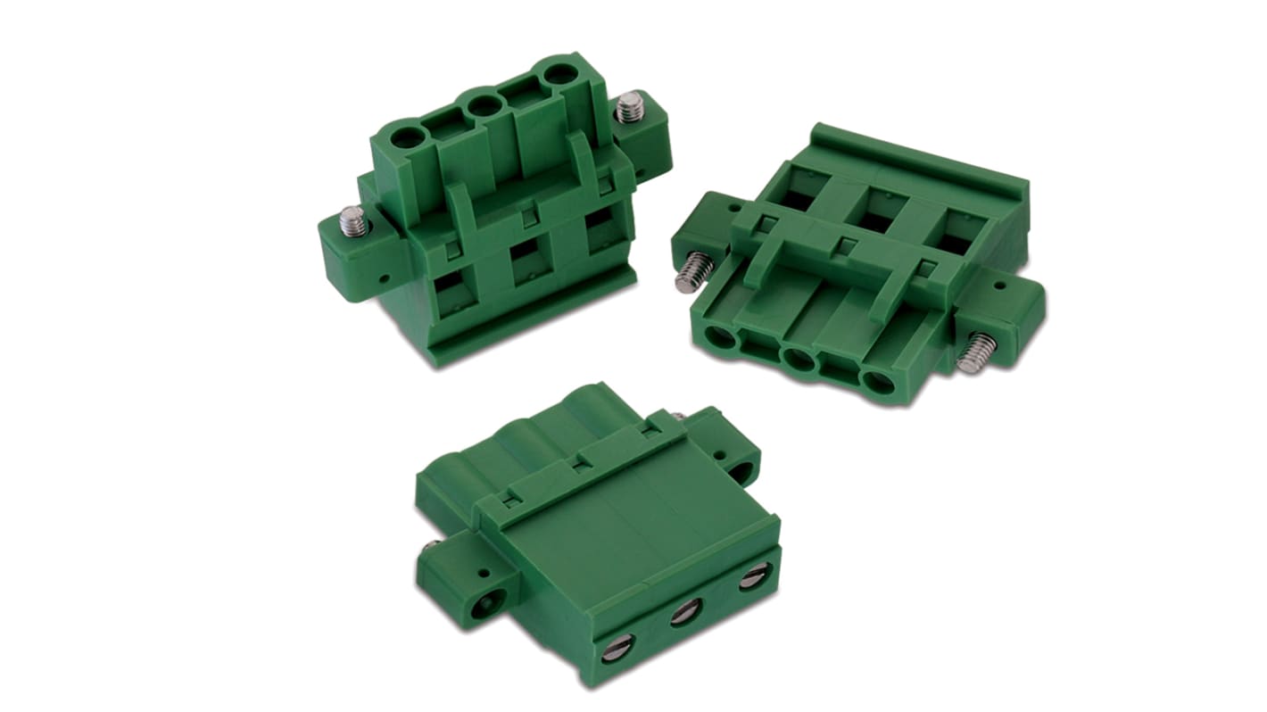 Wurth Elektronik, 7.62mm Pitch, 3434, 6 Way, Horizontal, Pluggable Terminal Block, Plug, Cable Mount, Solder