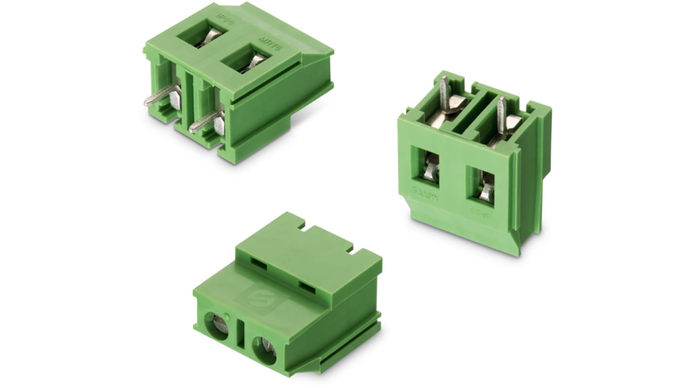 Wurth Elektronik 2534 Series PCB Terminal Block, 3-Contact, 7.62mm Pitch, Through Hole Mount, 1-Row, Solder Termination