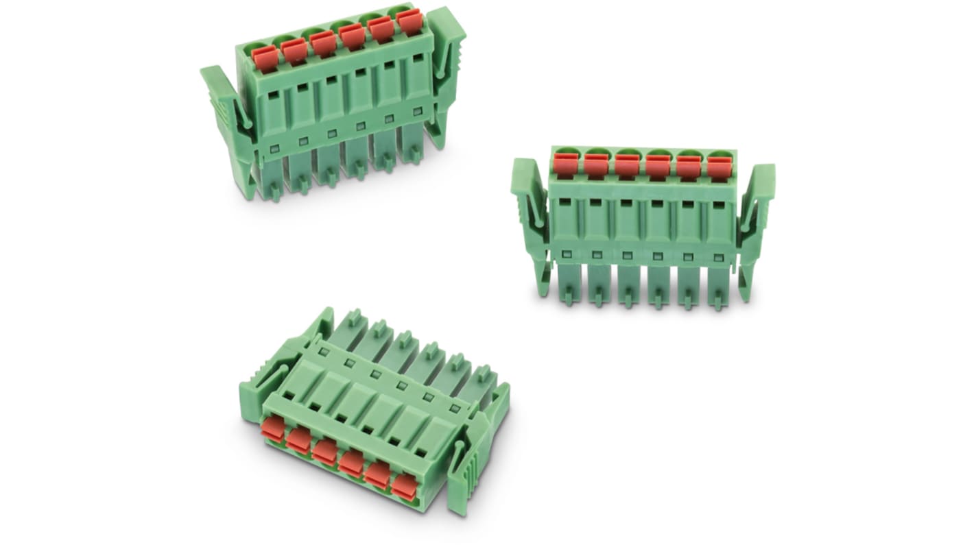Wurth Elektronik 基板用端子台, 3043シリーズ, 3.81mmピッチ , 1列, 3極, 緑