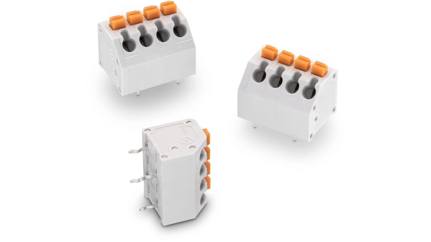 Morsettiera per circuito stampato Wurth Elektronik a 3 vie, 1 fila, passo 3.81mm, Montaggio con foro passante