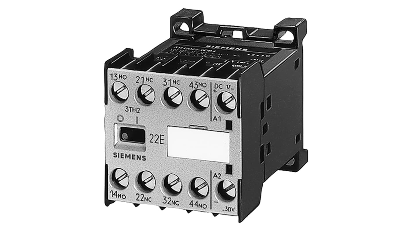 Siemens 3TH2 Contactor, 24 V dc Coil, 4 A