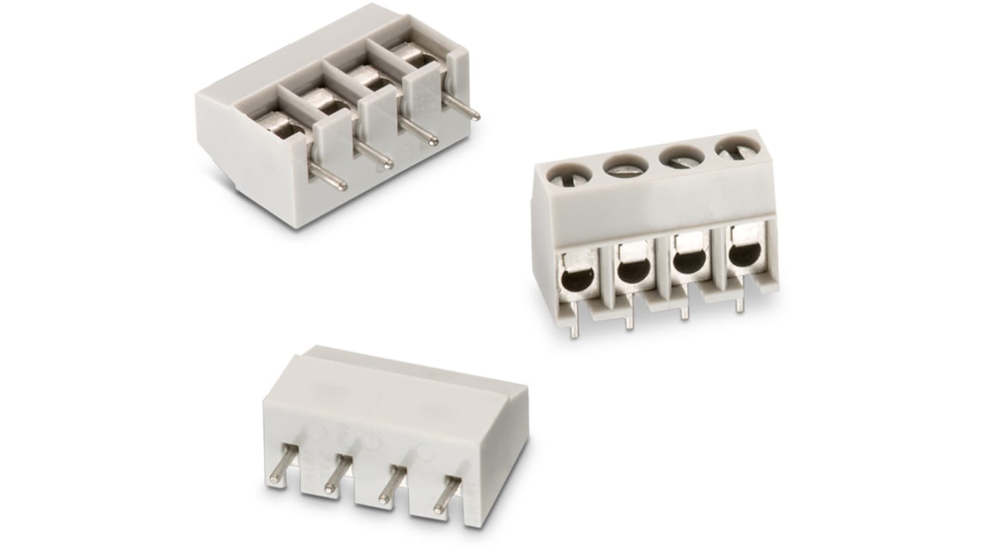 Wurth Elektronik 1367 Series PCB Terminal Block, 7-Contact, 5mm Pitch, Through Hole Mount, 1-Row, Solder Termination