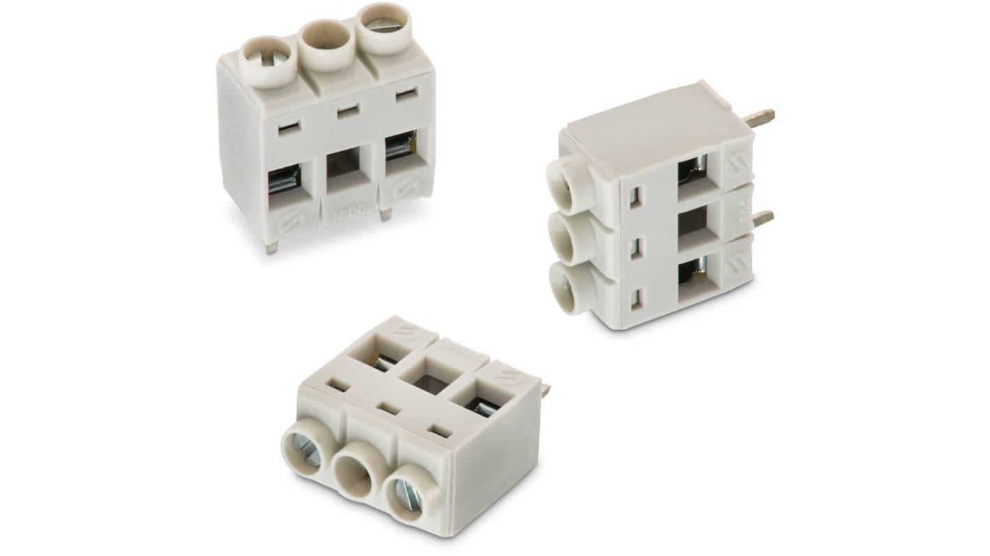 Wurth Elektronik 1318 Series PCB Terminal Block, 4-Contact, 10mm Pitch, Through Hole Mount, 1-Row, Solder Termination