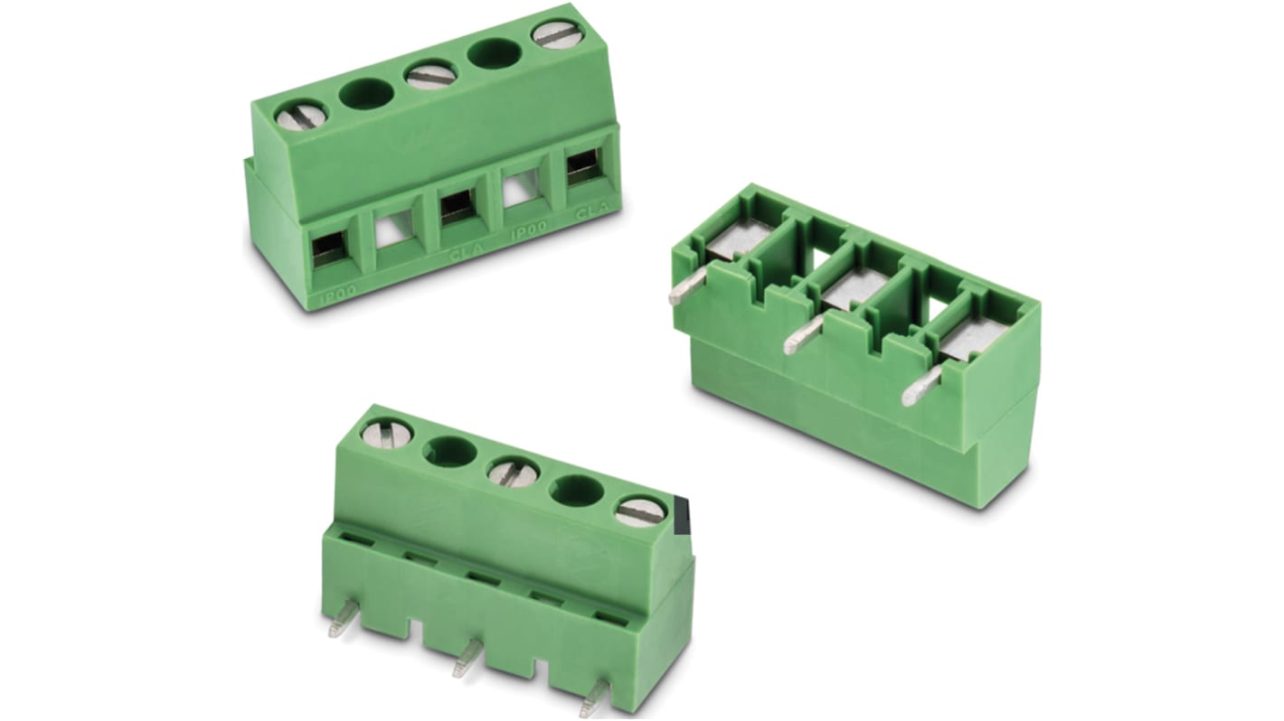 Morsettiera per circuito stampato Wurth Elektronik Maschio a 3 vie, 1 fila, passo 10.16mm, Montaggio PCB